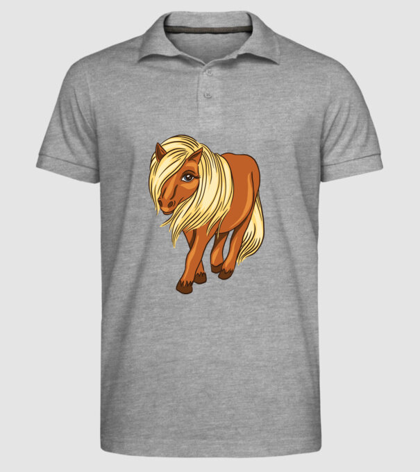 Ponei drăguț model gri pe tricou