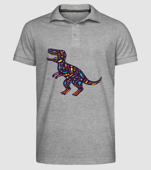 Dino bomboane model gri pe tricou