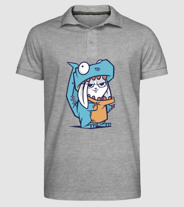 Costum de dinozaur model gri pe tricou