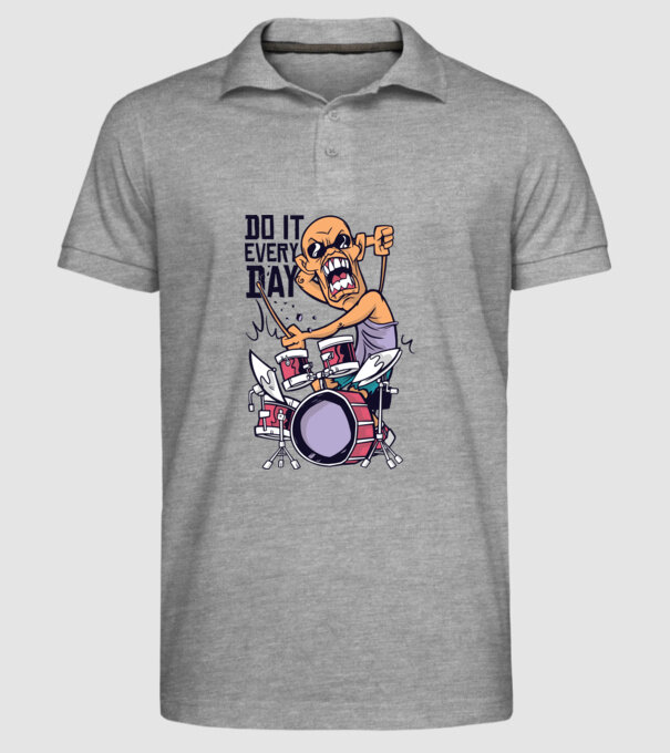 Bate tobele în fiecare zi model gri pe tricou