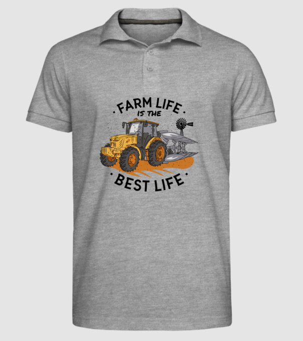 Farm Life is the Best Life Tractor model gri pe tricou