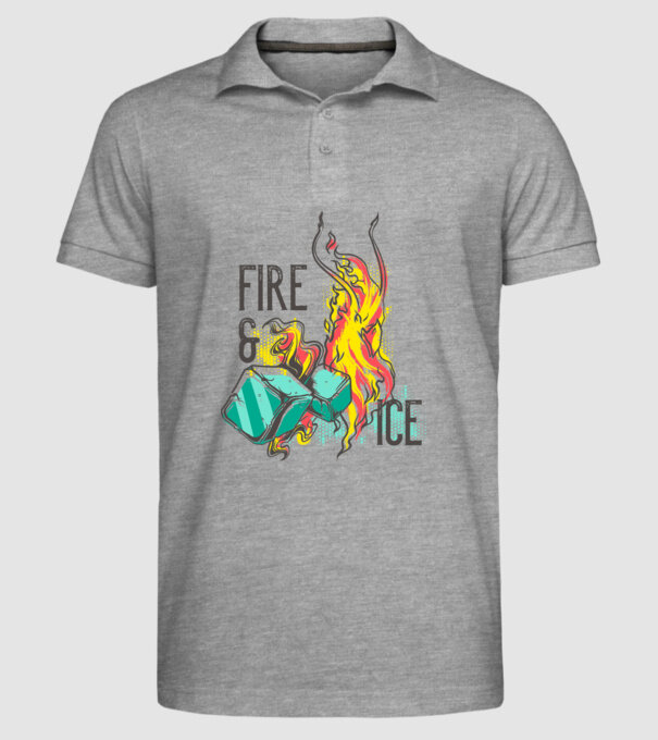 Fire and Ice model gri pe tricou