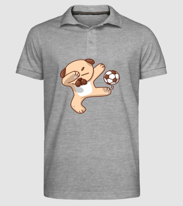 Cățel fotbalist DAB model gri pe tricou