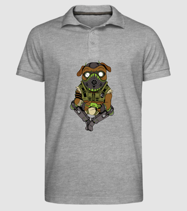 Mops Gamer model gri pe tricou