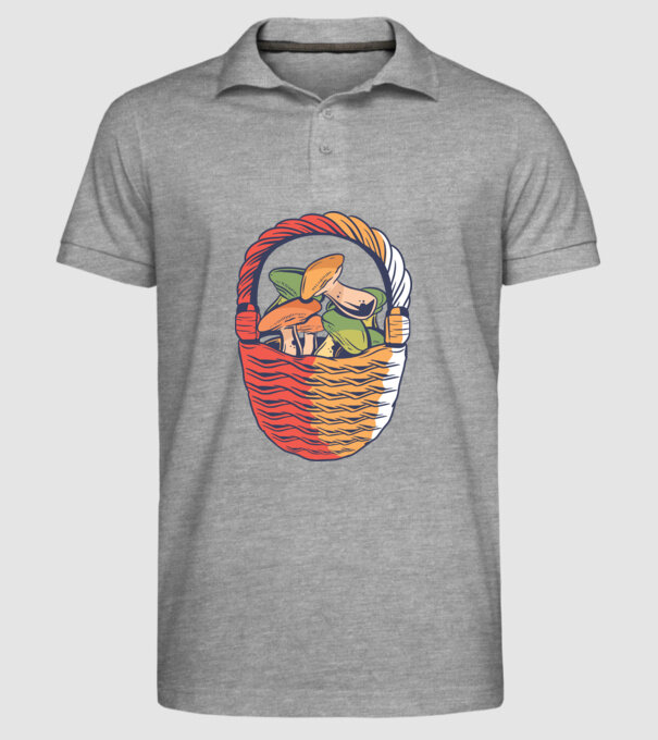 Ciuperci model gri pe tricou