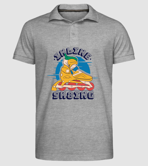 Skate Sk8 model gri pe tricou