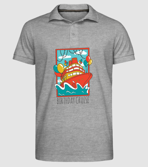 Croazieră model gri pe tricou