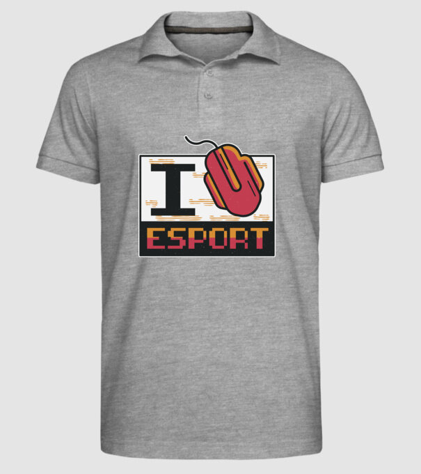 I love Esport model gri pe tricou