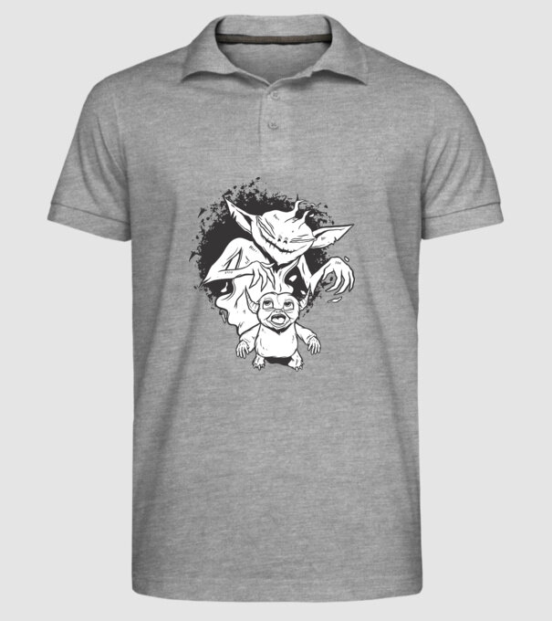 Umbră înfricoșătoare model gri pe tricou