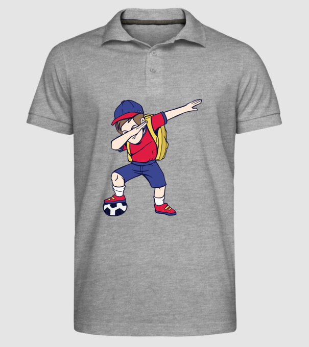 Școlar Fotbalist DAB model gri pe tricou