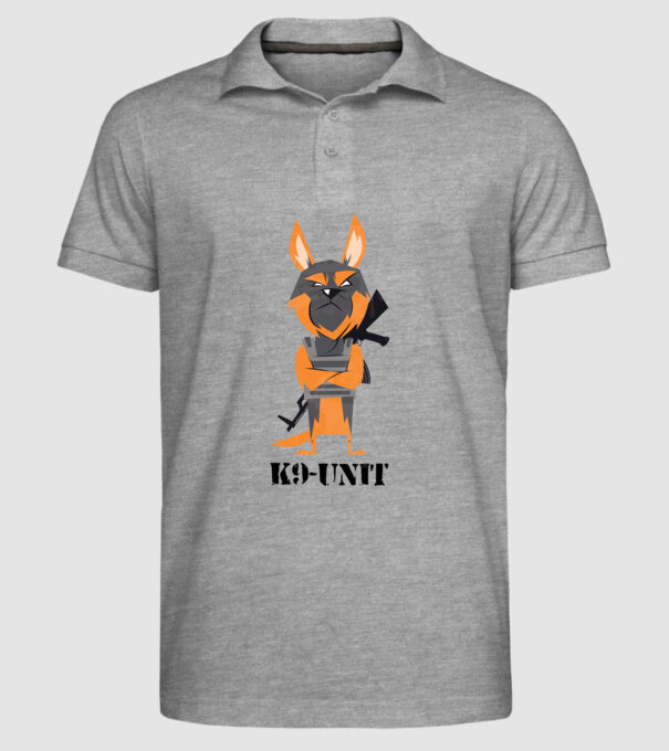Unitatea K9 - Câine polițist model gri pe tricou