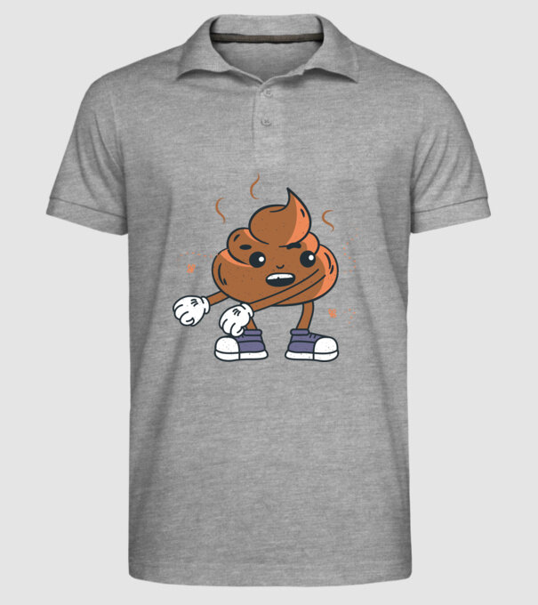 Căcat DAB model gri pe tricou