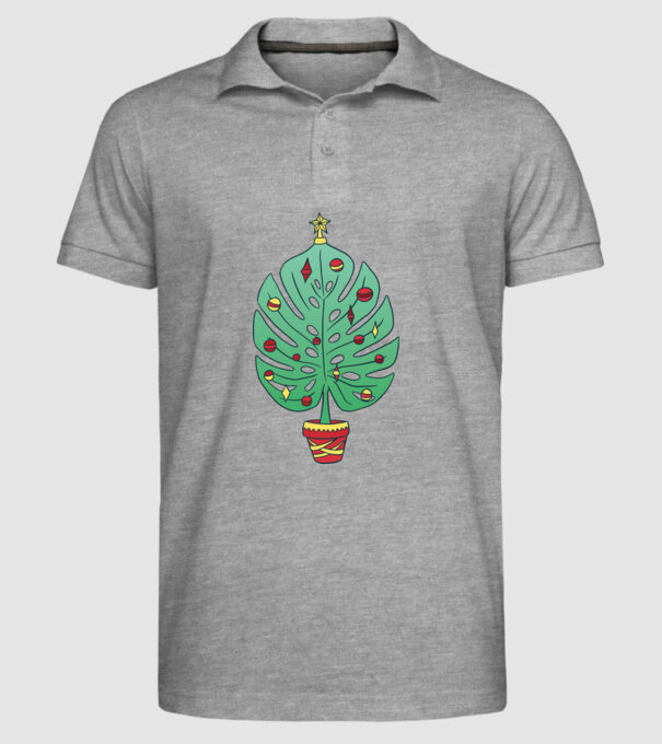 Palmier de Crăciun model gri pe tricou