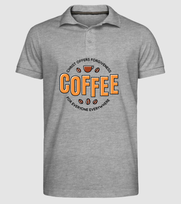 Cafea Iertare model gri pe tricou
