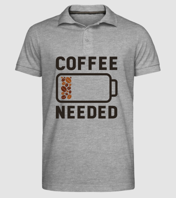 Am nevoie de cafea model gri pe tricou