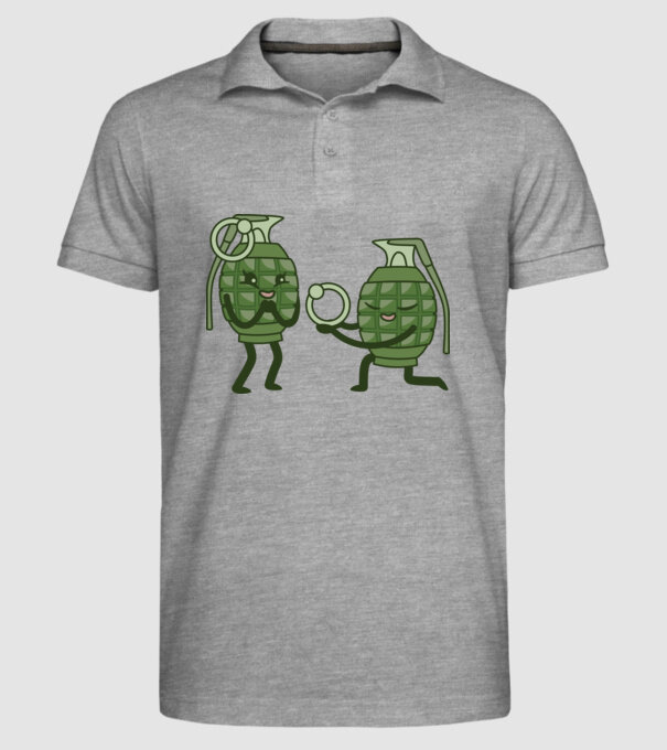 Grenadă de mână Cerere în căsătorie Dragoste model gri pe tricou