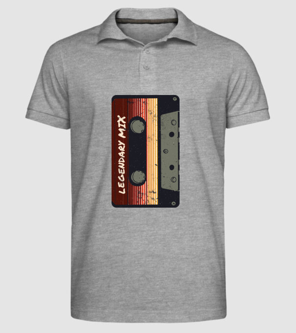 Casetă Legendary Mix model gri pe tricou