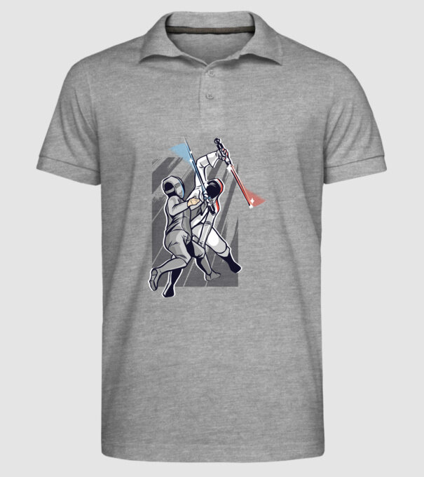 Sabie laser scrimă model gri pe tricou