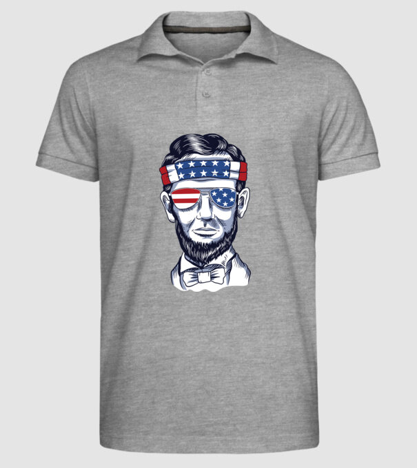 Lincoln USA model gri pe tricou