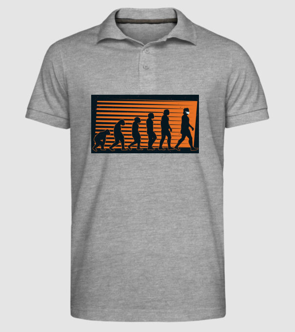 Evoluție Mască model gri pe tricou