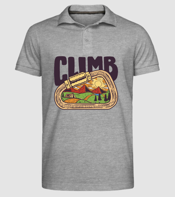 Carabină Alpinist model gri pe tricou