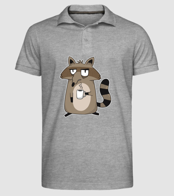 Raton cu cafea model gri pe tricou