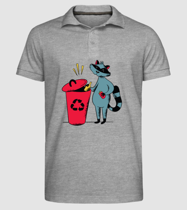 Reciclare Raton model gri pe tricou