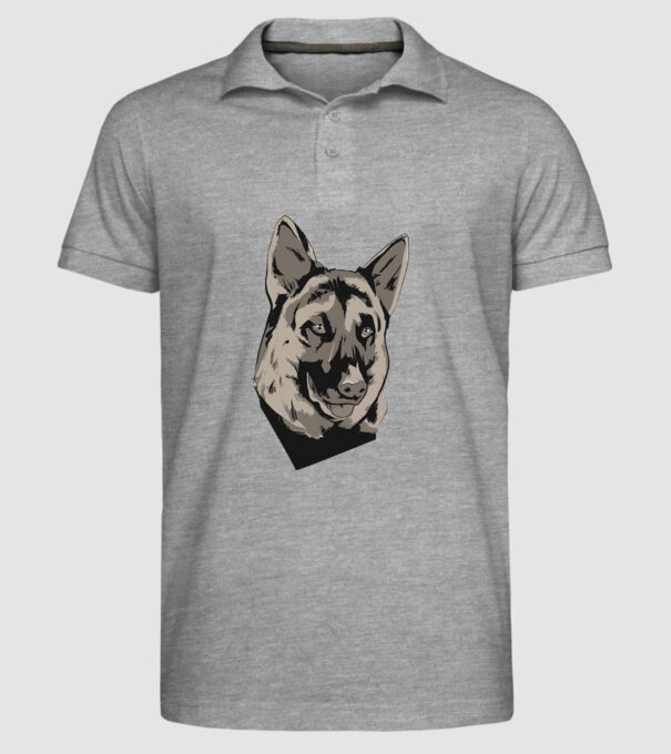 Ciobănesc german cap model gri pe tricou