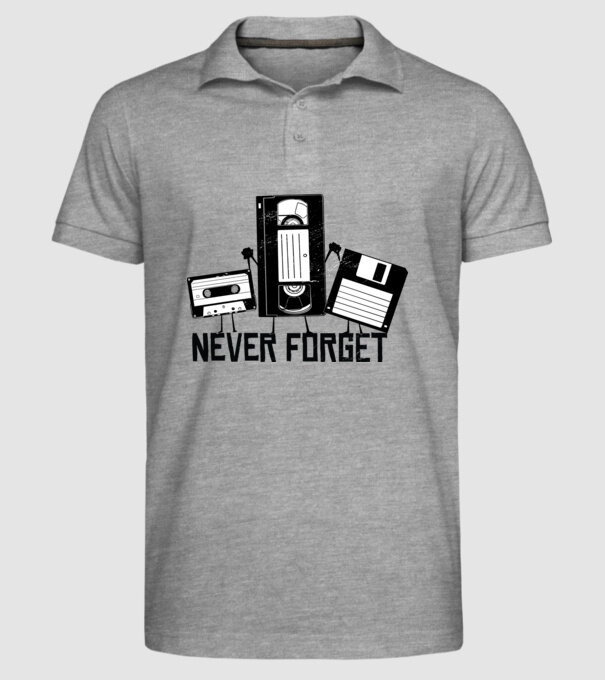 Never Forget model gri pe tricou