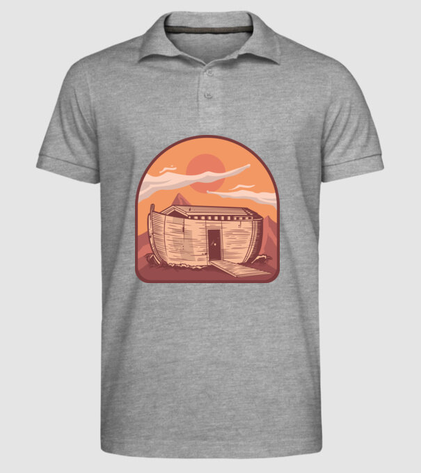 Arca lui Noe model gri pe tricou