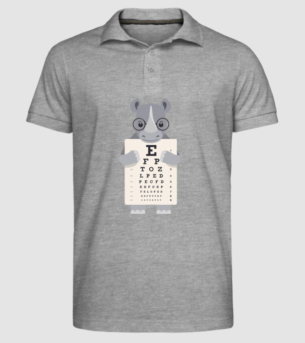 Examen oftalmologie rinocer model gri pe tricou