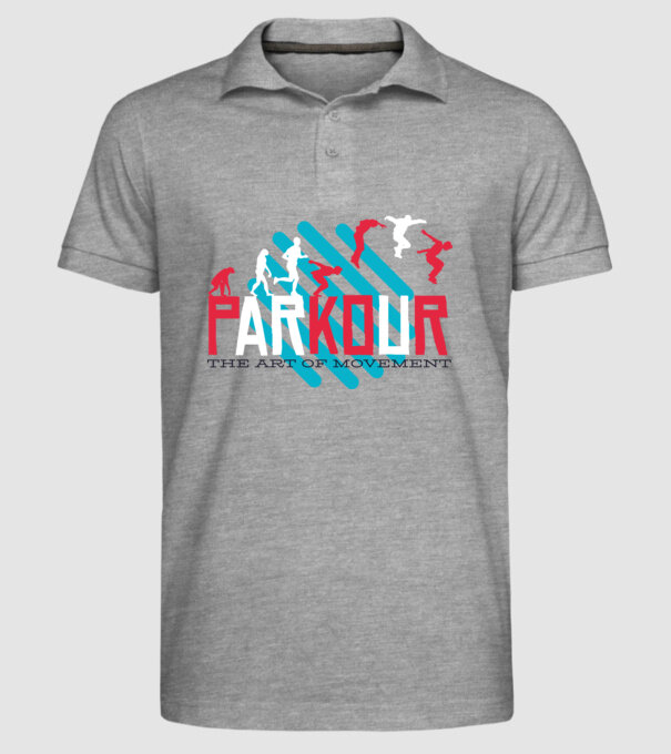 Parkour - Arta mișcării model gri pe tricou