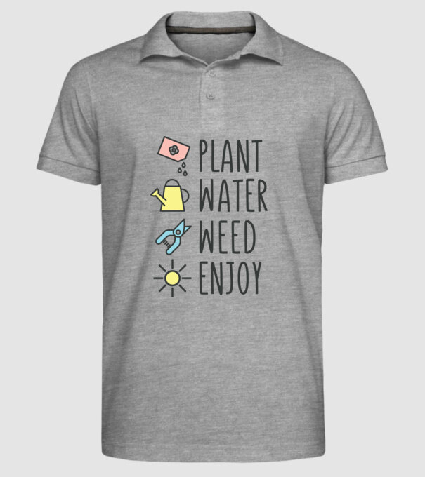 Plant Water Weed Enjoy model gri pe tricou