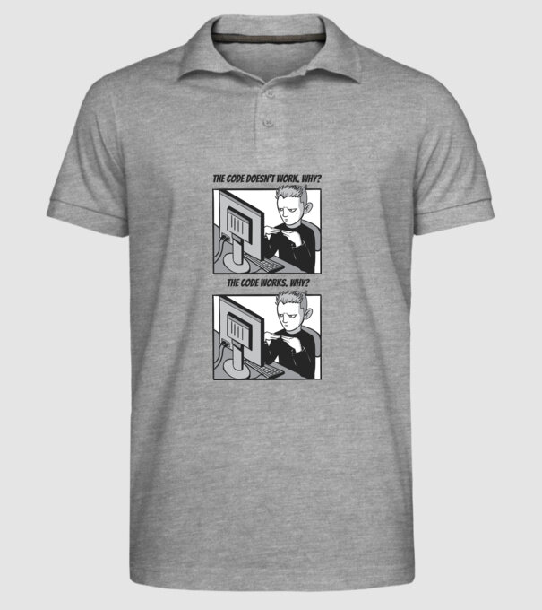 Programator Meme model gri pe tricou