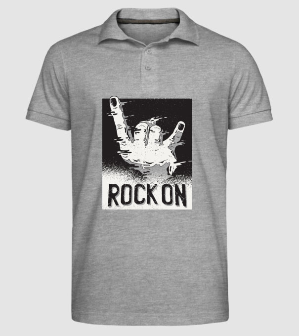 Rock On model gri pe tricou