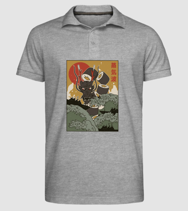Dragon Sushi model gri pe tricou