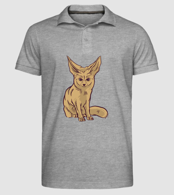 Vulpe de deșert model gri pe tricou