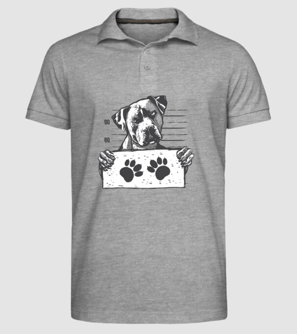 Staffordshire Terrier Închisoare model gri pe tricou