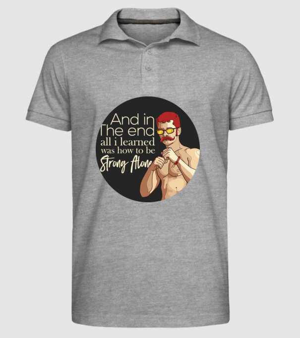 Strong alone model gri pe tricou