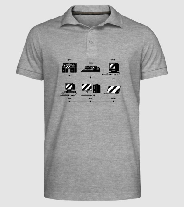 Evoluție Computer model gri pe tricou