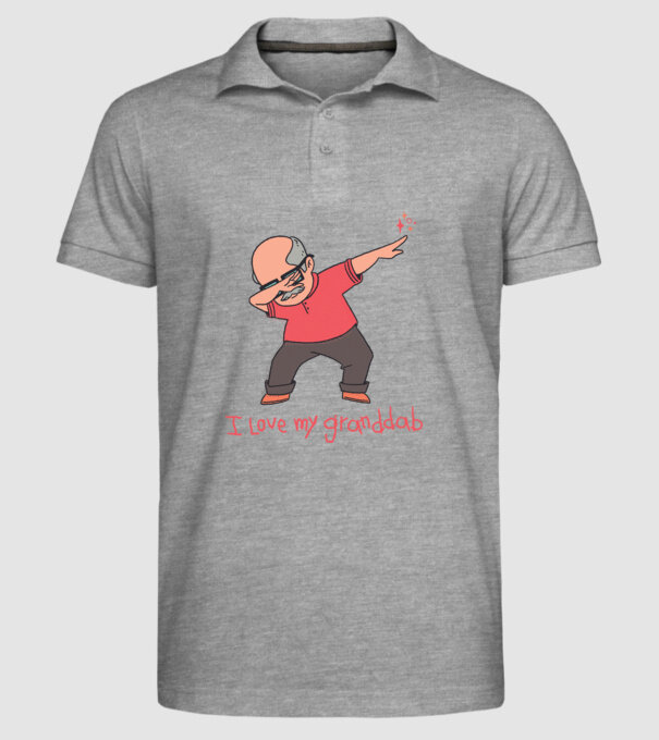 Îl iubesc pe bunicul meu model gri pe tricou