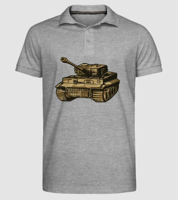 Tanc Mașină de luptă model gri pe tricou