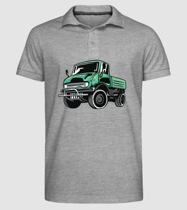 Camion model gri pe tricou