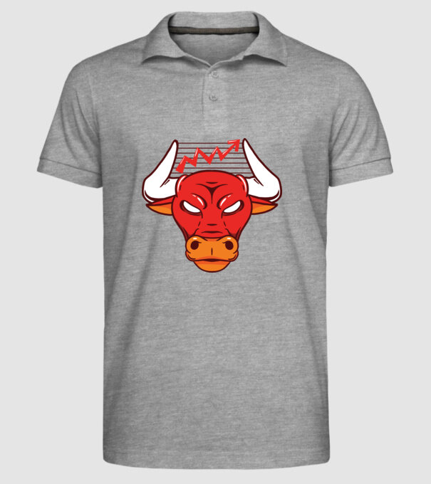 Bursa de Valori Taur model gri pe tricou