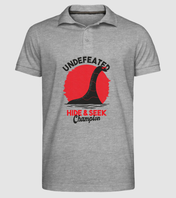 Undefeated Hide & Seek Champion model gri pe tricou