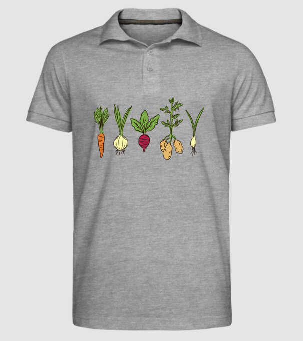 Legume model gri pe tricou