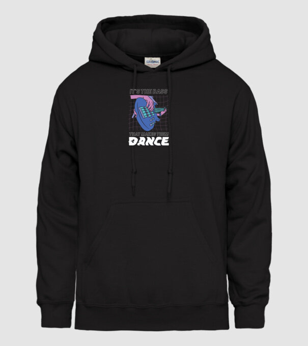 Basul stabilește ritmul model negru pe tricou