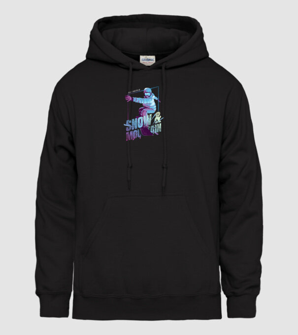 All I need is Snowboard model negru pe tricou