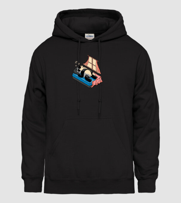 Panda dormind model negru pe tricou