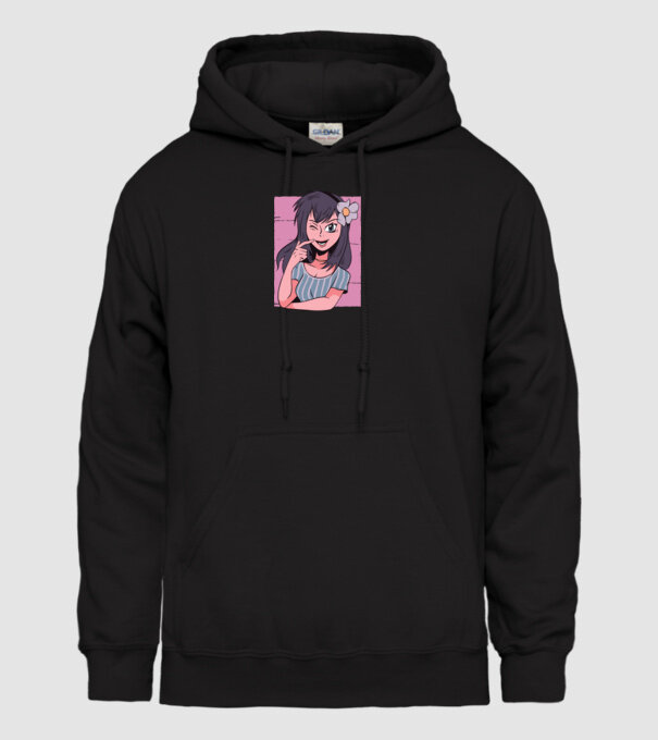 Fată Anime model negru pe tricou
